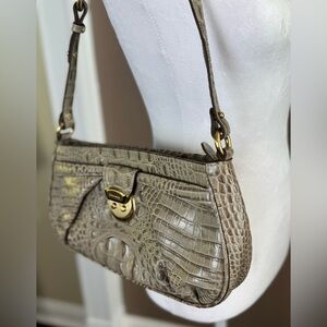 Brahmin Shoulder Bag- Metallic Crocodile Embossed Shoulder Bag NWT